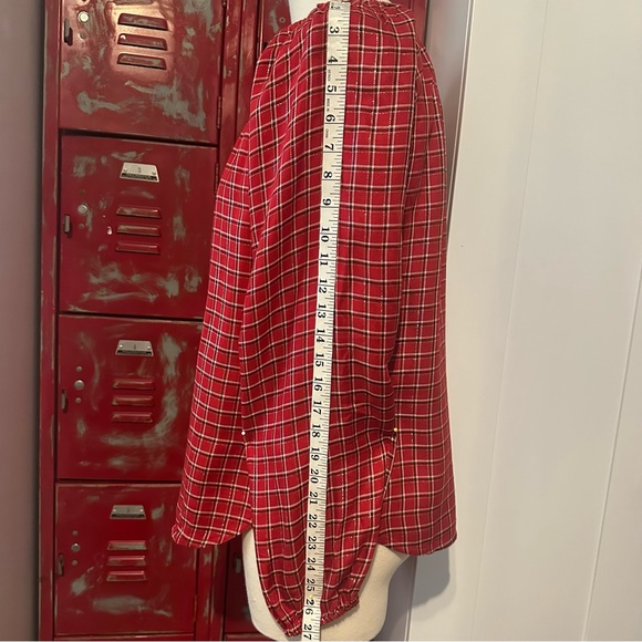 LOFT Red Checkered Blouse - Picture 7 of 7